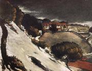 Paul Cezanne snow oil